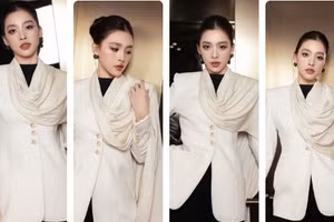 Hoa hậu Tiểu Vy gây sốt với giao diện đầy quyền lực 