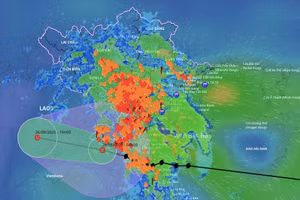 Bão Kajiki suy yếu thành áp thấp nhiệt đới trên khu vực Trung Lào