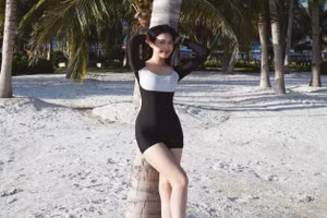 Vợ Đoàn Văn Hậu nhận 'mưa lời khen' với thân hình đồng hồ cát