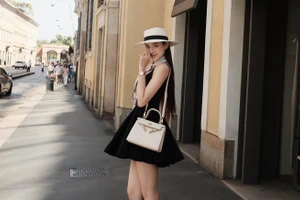 Hoa hậu Đỗ Thị Hà khoe chân dài cực phẩm giữa trời Tây 