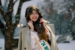 Thanh Thủy ghi điểm mạnh với diện mạo trong trẻo giữa tuyết trắng Nhật Bản