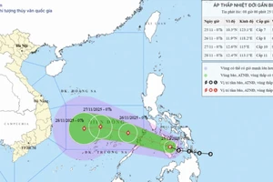 Áp thấp nhiệt đới chuẩn bị vào Biển Đông, có thể mạnh lên thành cơn bão số 15