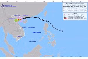 Dự báo hướng đi của bão WIPHA.