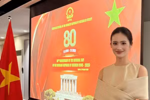 Hoa hậu Ý Nhi rạng rỡ, tự hào dự lễ kỷ niệm 80 năm Quốc khánh tại Úc