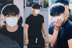  V (BTS) gây ấn tượng mạnh với thời trang tối giản 