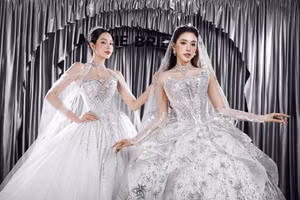 Hoa hậu Tiểu Vy, Thanh Thủy diện váy cưới đẹp bất phân thắng bại