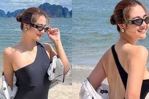 Huyền Lizzie diện bikini khoe vóc dáng nóng bỏng ở tuổi U40