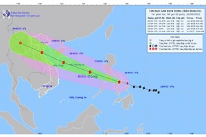 Bão Bualoi tiếp tục tăng tốc, mỗi giờ đi được khoảng 30km