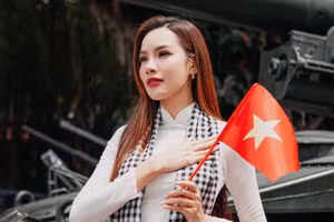 Loạt ảnh chào mừng Đại lễ 30/4 truyền cảm hứng của Hoa hậu Lê Hoàng Phương