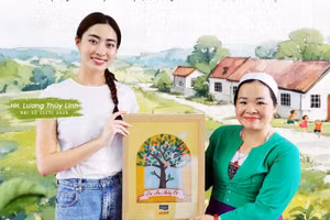 Hoa hậu Lương Thùy Linh tiếp tục đồng hành, tri ân thầy cô nơi biên giới hải đảo