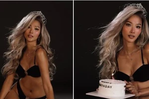 Siêu mẫu Hoàng Thùy mừng sinh nhật bằng loạt ảnh táo bạo