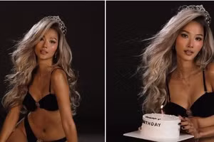 Siêu mẫu Hoàng Thùy mừng sinh nhật bằng loạt ảnh táo bạo