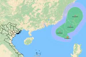 Áp thấp nhiệt đới có khả năng mạnh thêm, sức gió mạnh cấp 6 - 7, giật cấp 8