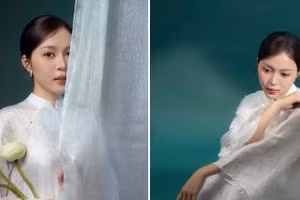 Hoa hậu Kiều Duy gây ấn tượng mạnh với vẻ đẹp dịu dàng, nền nã trong tà áo dài