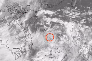 Dự báo vị trí vùng áp thấp.