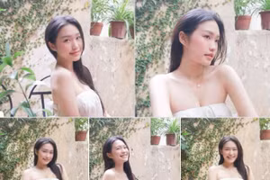 'Mẹ bỉm' Doãn Hải My tự tin diện váy cúp ngực quyến rũ