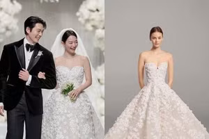 Shin Min Ah gây choáng, chi mạnh tay với váy cưới trị giá hơn 700 triệu đồng