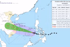 Bão Kalmaegi tiếp tục tăng cấp, cường độ rất mạnh, mỗi giờ đi khoảng 20-25km
