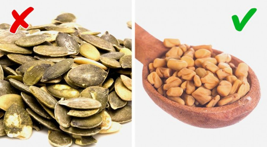 8 loại thực phẩm giúp cơ thể tỏa hương hấp dẫn ảnh 8 Hạt cỏ cà ri (ảnh phải) giúp cải thiện sức khỏe của hệ tiêu hóa và hỗ trợ quá trình loại bỏ độc tố gây mùi hôi ra khỏi cơ thể. Trong khi, tương tự như bí đỏ, hạt bí có chứa hàm lượng cao choline - một tác nhân gây mùi hôi./.