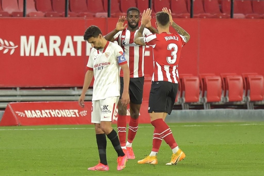 Cuộc đua vô địch La Liga 2020/2021: Căng như dây đàn ảnh 1 Sevilla thất bại trước Bilbao ở trận đấu muộn vòng 34 (Ảnh: Getty).