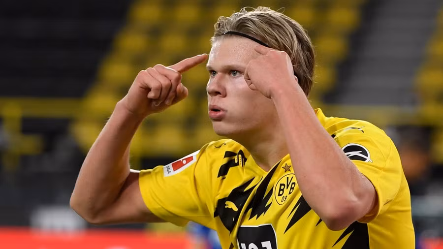 1. Erling Haaland (Borussia Dortmund) 10 bàn thắng, 2 kiến tạo.