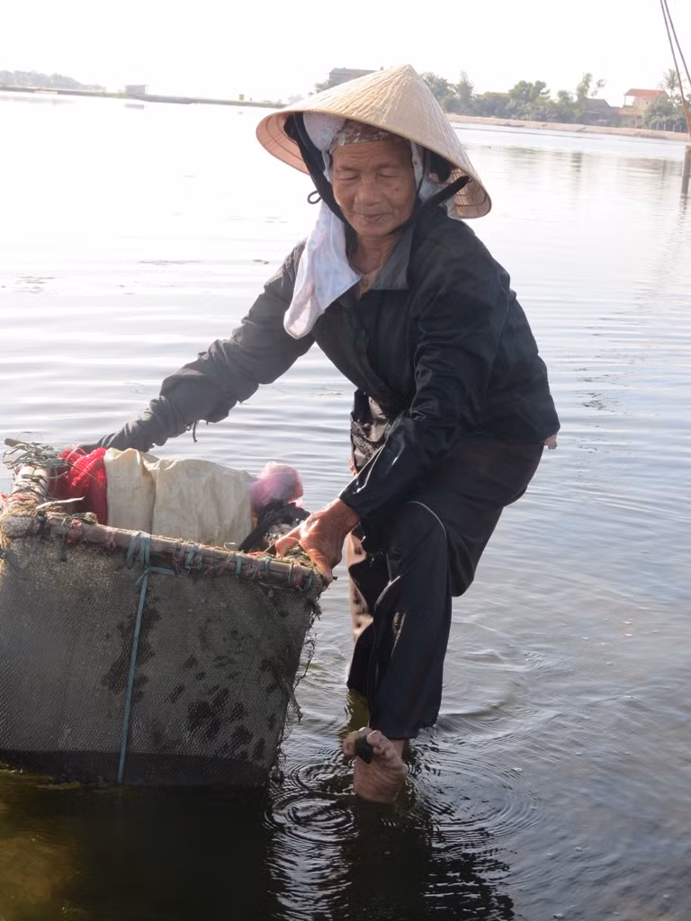 Giữa trưa nắng nóng như thiêu đốt nhưng những người giậm trìa vẫn thi nhau ngụp lặn giữa sóng nước Tam Giang Giữa trưa nắng nóng như thiêu đốt nhưng những người giậm trìa vẫn thi nhau ngụp lặn giữa sóng nước Tam Giang