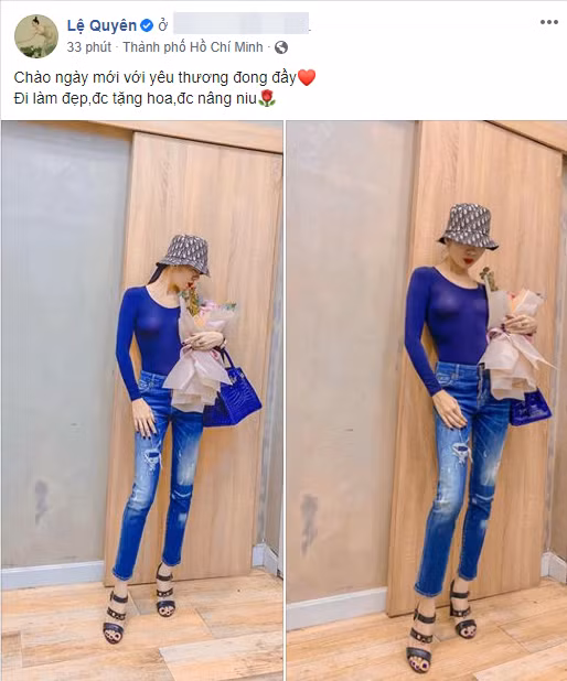 Động thái mới nhất của Lệ Quyên cho thấy cô khá bình thản, không mấy quan tâm đến tin đồn về mình.