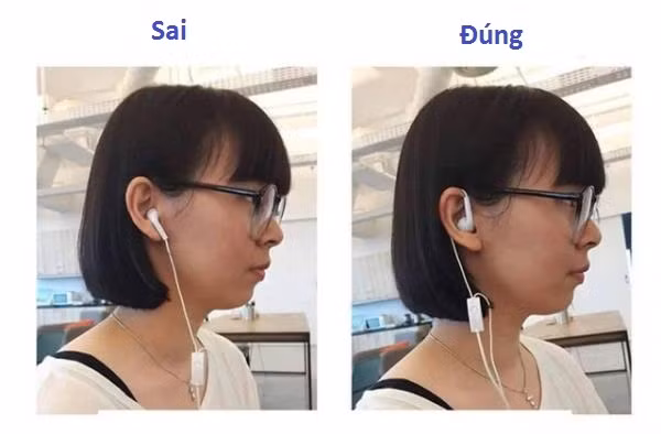 Tai nghe vốn là phải đeo “cầu kì” như thế này chứ không phải đơn giản như thói quen thường ngày của chúng ta đâu.
