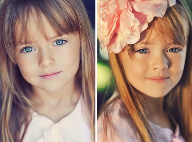 Đôi mắt xanh trong veo của cô bé khiến người hâm mộ không thể không bị thu hút.