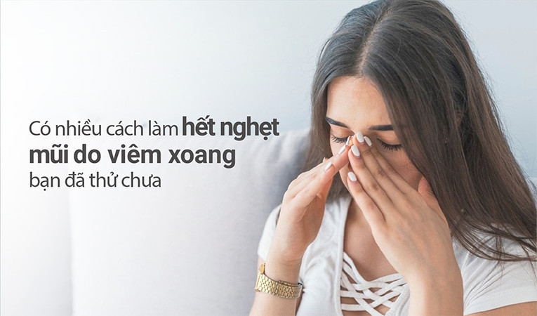nghẹt mũi do viêm xoang