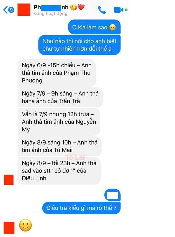 Cô gái cuồng ghen, ghi nhật ký bạn trai like, thả tim trên Facebook