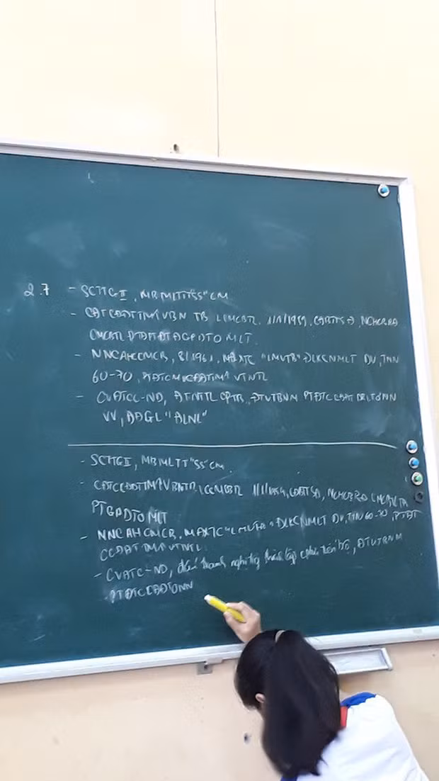 Chỉ cần vài dòng thôi là tóm gọn được cả bài rồi. (Ảnh: Trung Hàn Tử Linh)