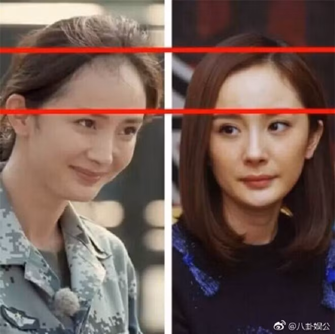 Nếu để ý kỹ sẽ thấy trên đầu của Dương Mịch có một mảng hói tóc khá rõ