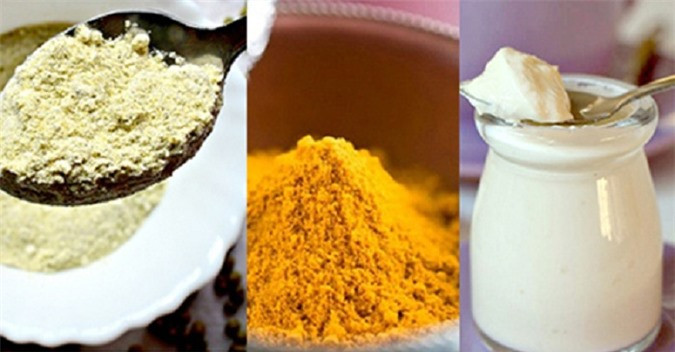 Bột đậu xanh, bột nghệ và sữa chua có tác dụng loại bỏ những sợi lông đáng ghét trên da đồng thời tẩy tế bào chết, điều hòa lưu thông máu và dưỡng da trắng mịn. Bột đậu xanh, bột nghệ và sữa chua có tác dụng loại bỏ những sợi lông đáng ghét trên da đồng thời tẩy tế bào chết, điều hòa lưu thông máu và dưỡng da trắng mịn.