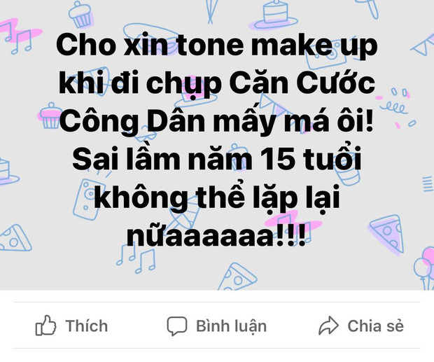 Cô gái xin gấp cách trang điểm làm căn cước công dân, dân mạng bày 