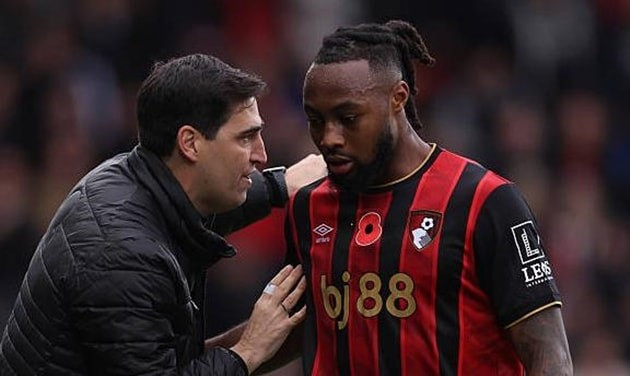 Antoine Semenyo hiện có điều khoản giải phóng hợp đồng với CLB Bournemouth lên tới 60,5 triệu bảng nếu kích hoạt vào tháng 1 tới. img-5d1e48d7.jpg