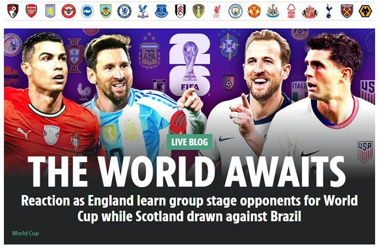 Tuy nhiên, với bóng đá World Cup 2026, đây lại là sự thay đổi mang tính đột phá mang tới sự bất ngờ và thú vị cho người hâm mộ. boc-tham-chia-bang-world-cup-2026-bao-anh-tai-mat-bao-tay-ban-nha-lo-dung-argentina-b-o-ch-world-cup-copy-1764967968-559-width740height485.jpg