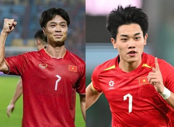 Hai tiền đạo Đình Bắc (2004) và Công Phượng (1995) cùng quê Nghệ An, và đều là những tiền đạo tài năng của bóng đá Việt Nam. 615341533-1291808279647006-3155762500123090502-n.jpg