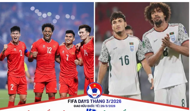 Theo VFF, trận giao hữu trong khuôn khổ FIFA Days tháng 3/2026 giữa tuyển Việt Nam và tuyển Bangladesh diễn ra vào lúc 19 giờ ngày 26/3 trên sân Hàng Đẫy (Hà Nội). 999999999999999999999.png