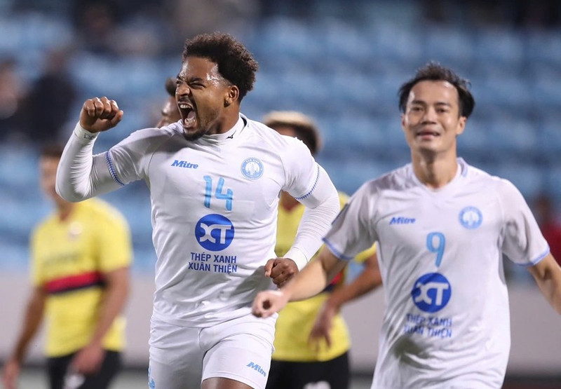 Xuân Son ghi 3 bàn trong chiến thắng 3-0 trước Shan United của Nam Định ở vòng bảng Cúp C1 Đông Nam Á. xuan-son.jpg