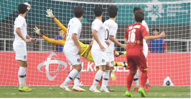 Ngoài ra, Minh Vương từng ghi bàn vào lưới tuyển Hàn Quốc vào ngày 29/8/2018 trong trận bán kết bóng đá nam Asiad 2018 với cú sút phạt tuyệt đẹp ở phút thứ 70. 8887766.png