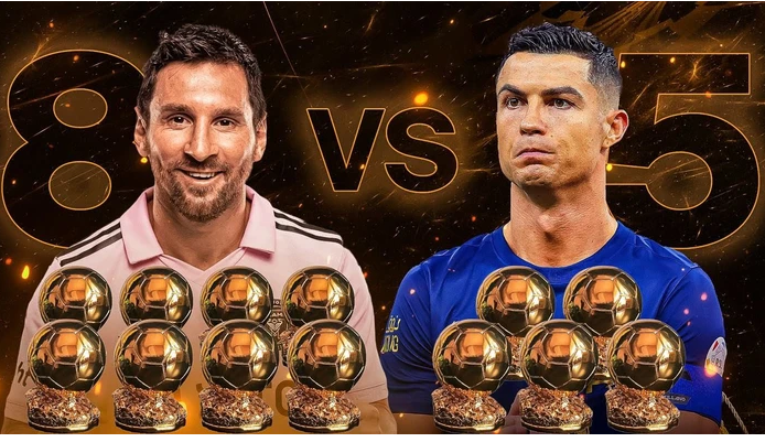 Cho tới lúc này, Messi sở hữu tới 8 quả bóng vàng trong khi Ronaldo cũng có tới 5 lần đoạt giải thưởng này. 999999999999999999999999-2006.png