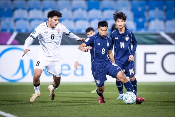 U23 Thái Lan và U23 Indonesia cùng xếp thứ hai với 3 trận thắng mỗi đội. U23 Thái Lan từng thắng U23 Bahrain (2020), U23 Malaysia (2022) và U23 Iraq (2024). 999999999999999999999999.png