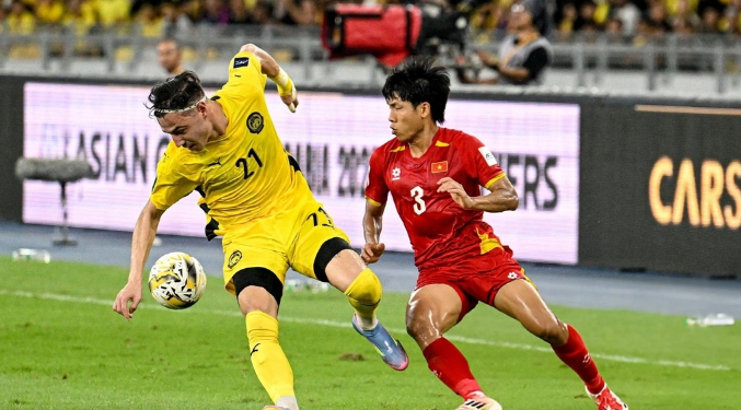 Người Mã đang dẫn đầu bảng F vòng loại Asian Cup 2027 với 15 điểm, nhiều hơn 3 điểm so với đội tuyển xếp sau là Việt Nam. 0099998888.png