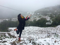 Bạn trẻ Thủ đô đổ xô lên Sa Pa “săn” tuyết ảnh 2