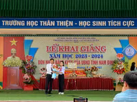 Hình ảnh ấn tượng trong ngày khai giảng tại Nam Định 