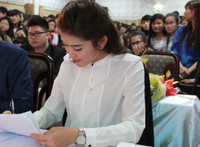 Á hậu Huyền My ngồi “ghế nóng" cuộc thi tài sắc sinh viên ảnh 5