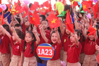 “Dàn hợp xướng” 5.500 học sinh hát Quốc ca trong ngày khai giảng ảnh 4