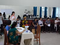 Gần 1.500 thí sinh dự thi năng khiếu trường CĐ Sư phạm Trung ương TP HCM ảnh 7