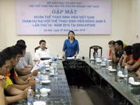 Đoàn thể thao sinh viên Việt Nam lên đường tham dự Đại hội thể thao Sinh viên ĐNÁ ảnh 2 Đoàn thể thao sinh viên Việt Nam lên đường tham dự Đại hội thể thao Sinh viên ĐNÁ ảnh 2